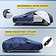 Svnqney Autoabdeckplane 10 Schichten Vollgarage Autoabdeckung Vollgarage Staubdicht Wasserdicht Autohülle Autoplane Car Cover für smart fortwo 2006-2022