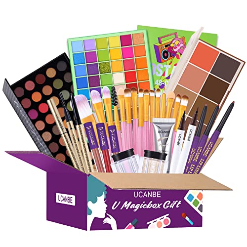 Professional Make Up Sets, All In One Makeup Kit Holiday Beauty Gift Set Starter Cosmetics Full Kits for Women & Teen Girls, Include Eyeshadow Palettes, Eyeliner, Concealer, Brush, Lipsticks, etc…