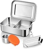 Braoses Lunchbox Kinder Bento Box, Brotdose mit Fächern, Robust und Auslaufsicher Brotzeitbox für Kinder Erwachsene, Praktische Jausenbox für Kindergarten, Schule, Picknick und Reisen