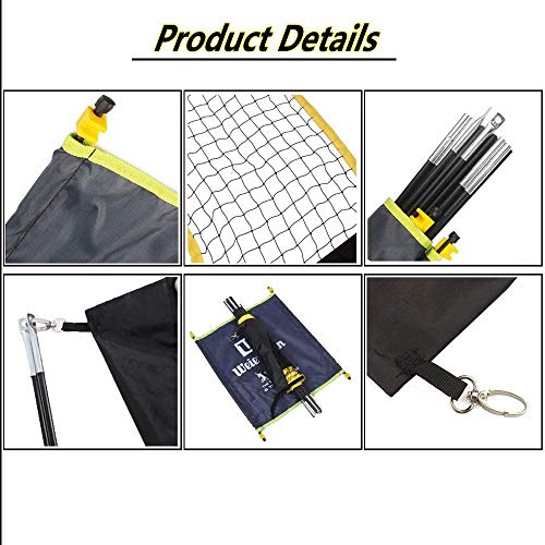 image for Badminton Net Portable with Stand Carry Bag Folding PortablINWAVE Voll