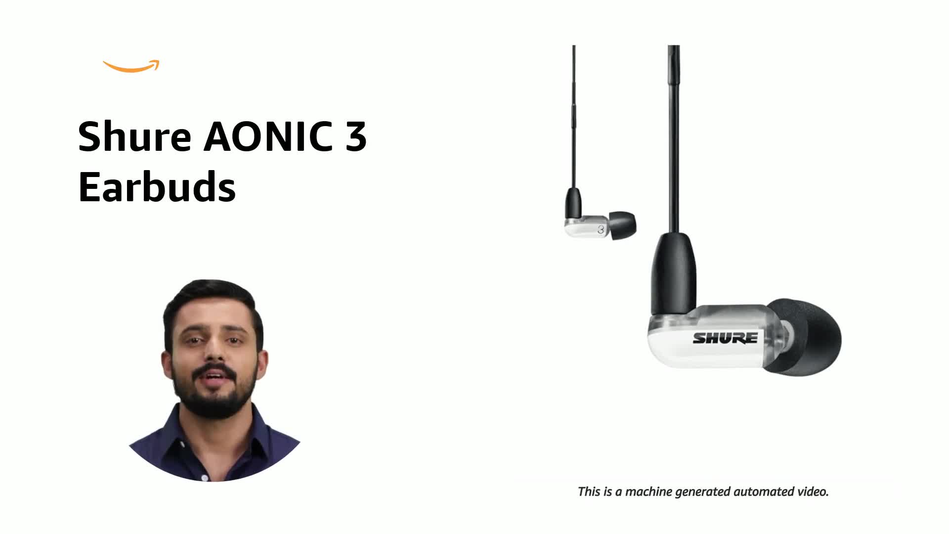 Shure AONIC 3 Wired Sound Isolating Earbuds, Clear Sound, Single