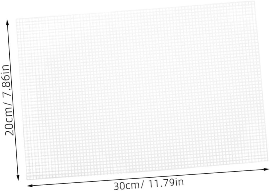5Pcs Plastic Mesh Canvas Sheets Blank Embroidery Fabric for DIY Crafts Durable and Lightweight Crafting Mesh for Needlework Projects Easy to Carry and Use