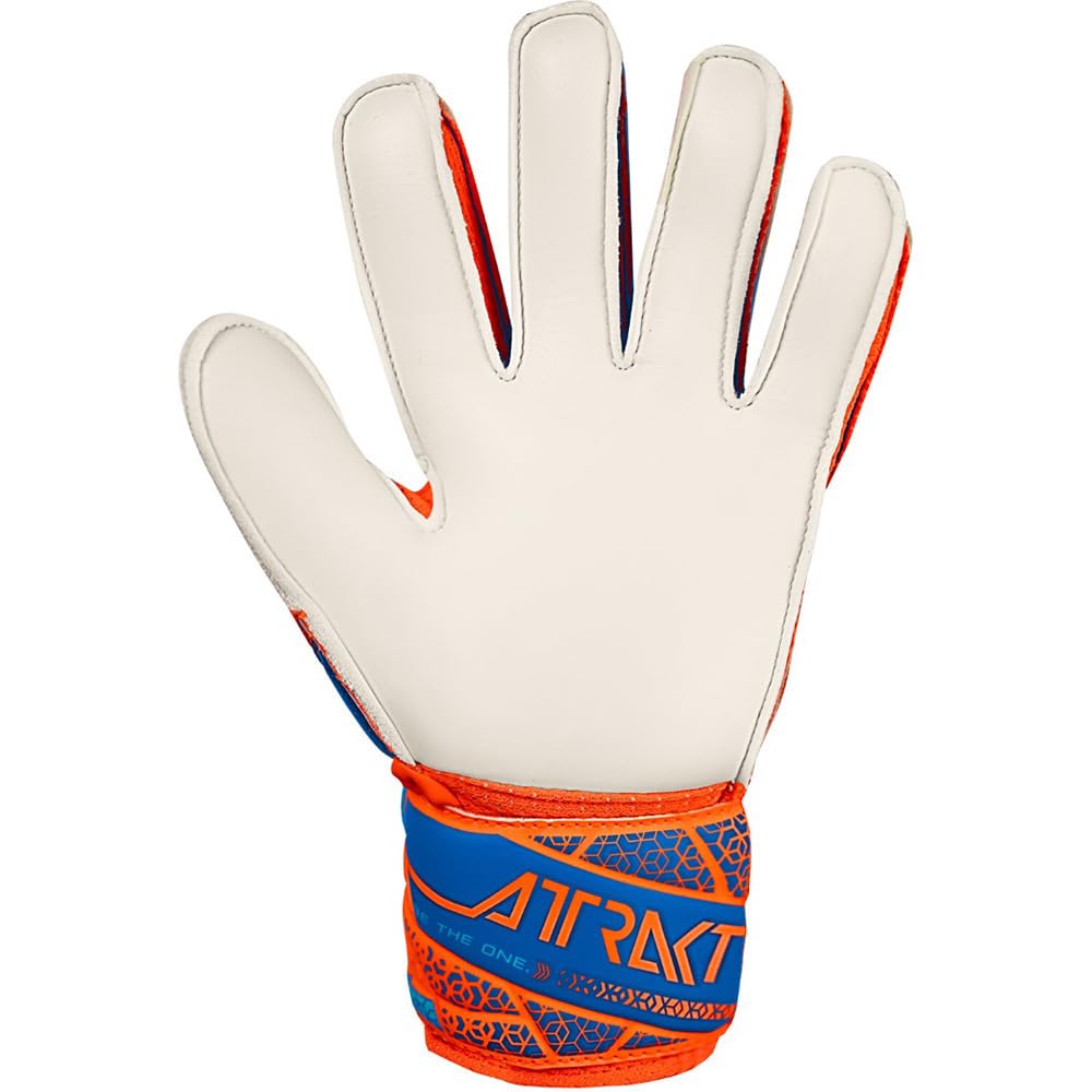 Reuch 5562515-2290_5 5562515 Attract Freegel Silver Junior Soccer Keeper Gloves [2290] Hot Orange/Blue