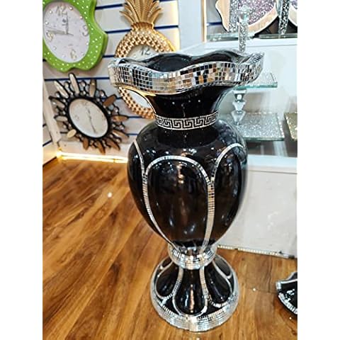 Biznest Large Sparkly Silver Floor Vase Cover