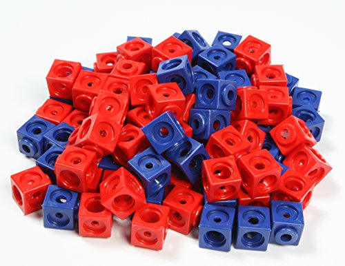Dick-System 170100 1000 Steckwürfel rot/blau in der Box Kantenlänge 1 7 cm
