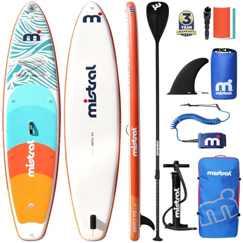 Mistral-Inflatable-Stand-Up-Paddle-Board-with-Premium-SUP-Accessories-116-x31x6-Inflatable-Paddle-Boards-Wide-Stable-Design-Non-Slip-Comfort-Deck-for-Youth-Adults-of-All-Skill-Levels Mistral Inflatable Stand Up Paddle Board with Premium SUP Accessories, 11'6" x31''x6'' Inflatable Paddle Boards, Wide Stable Design, Non-Slip Comfort Deck for Youth & Adults of All Skill Levels