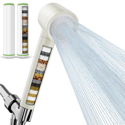 Cabezal de ducha filtrado con mano, alta presión, 3 sprays miniatura 1
