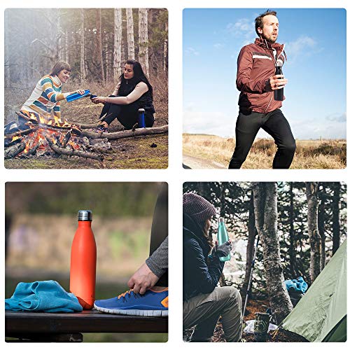 Frasco em forma de cola, Andoer Garrafa de água isolada a vácuo de aço inoxidável 500ml Garrafa em f