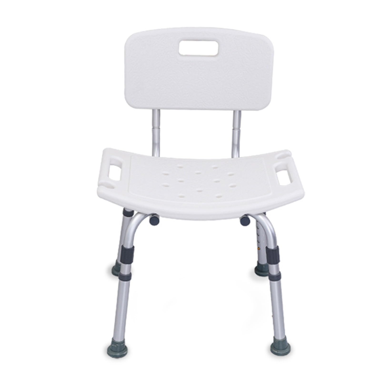 Silla De Ducha para Personas Mayores, Asiento De Ducha con Respaldo, Silla De Ducha Soporta hasta 120 Kg, Altura Regulable, Silla De Baño con Almohadillas Antideslizantes para Discapacidad