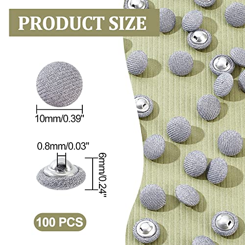 NBEADS 100 Pcs Fabric Covered Button - Image 2