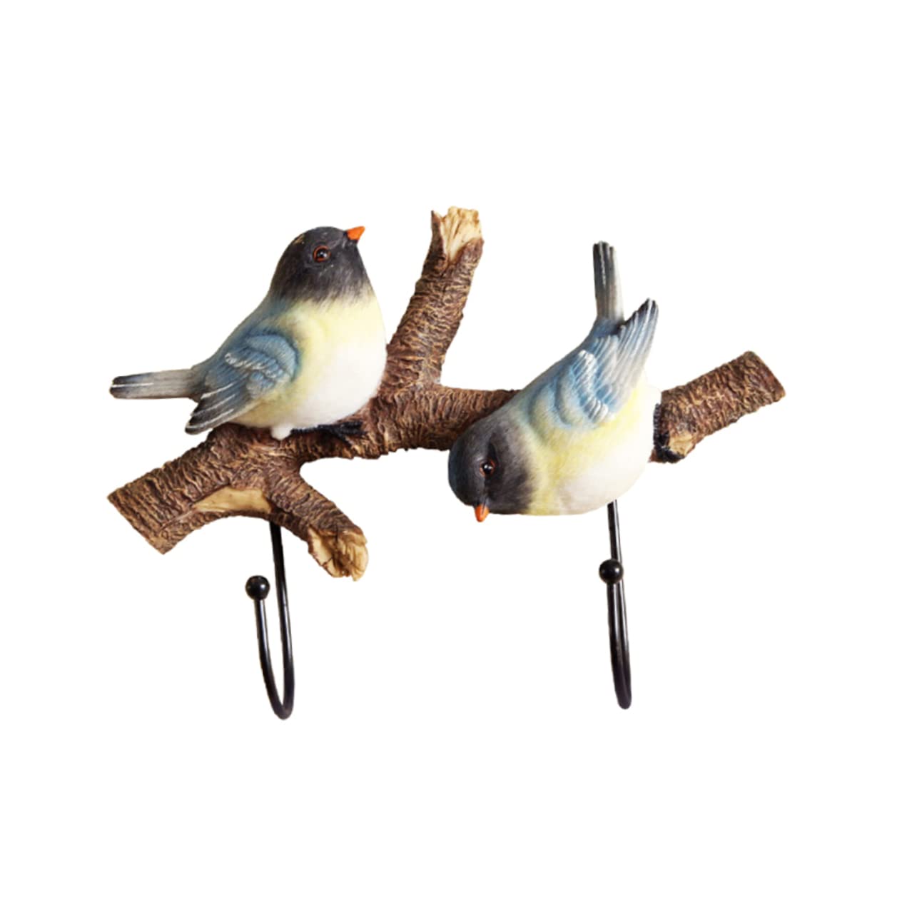GLEAVI Ganci Da Parete Decorativi in Resina a Forma Di Uccelli, Appendiabiti e Porta-cappelli Rustici in Legno, Set Da 2 Pezzi Per Ingresso, Soggiorno e Camera Da Letto
