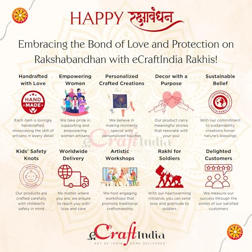 Image of eCraftIndia Peacock Designer Rakhi for Brother With Gift | Decorative Brass Diya with Stand | Raksha Bandhan Rakhi Gift Hamper for Brother Bhaiya Boys Kids | Greeting Card | Roli Chawal Pack