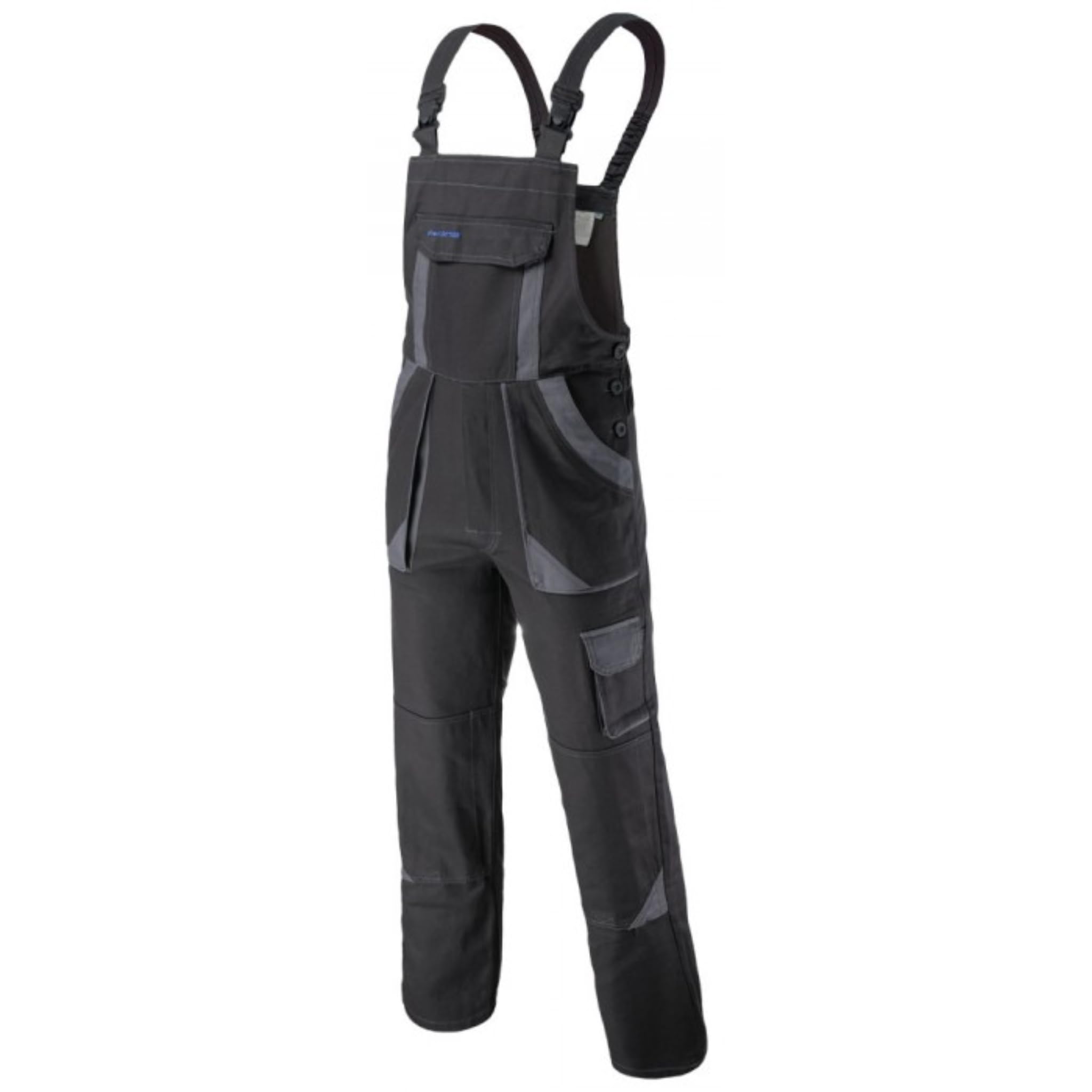 ART.MAS Men's Cotton Bib and Brace Overalls, Multi-Pocket Work Dungarees with Knee Pad Pockets (as8, waist_inseam, numeric_40, numeric_42)