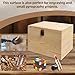 VIKOS Products 10x7x7-Inch Unfinished Wooden Box with Hinged Lid & Front Clasp for DIY Art Project Crafts Woodcraft Keepsake - Easy to Stain Paint Wood Burning