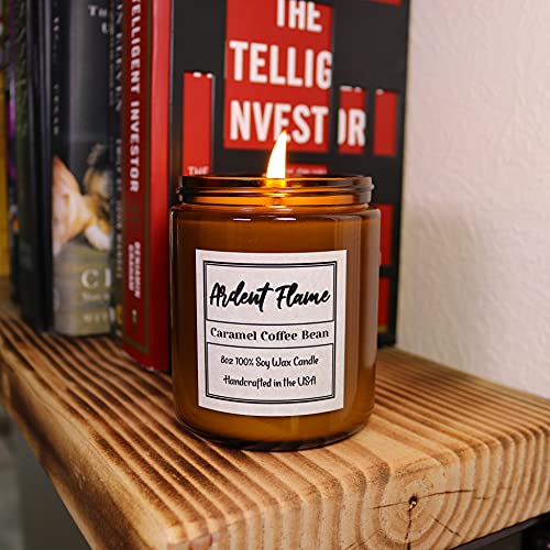 Ardent Flame Candles | Caramel Coffee Bean | 100% Natural Soy Wax Candle For Home Decor | Highly Scented | Premium Fragrance | Handmade In The Usa | 8 Oz | Long Lasting | Gift For Women And Men #TOP2