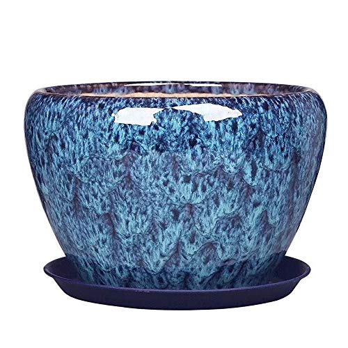 Pots en céramique maison plante verte grand pot de fleur bleu chinois