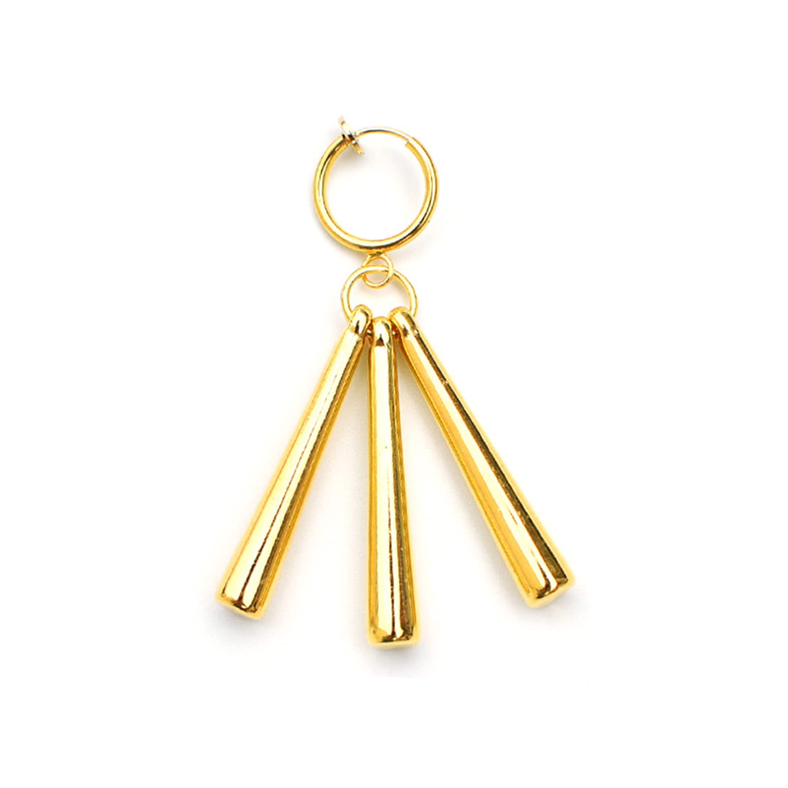 POYAMUSEZoro Earrings Clip On- Boa Hancock Snake Dangle Earrings - Gold Anime Costume Earrings - Cosplay Earrings for Girls Boys