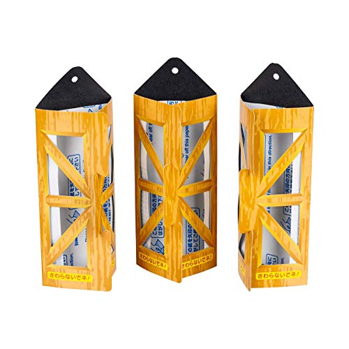 Preisvergleich Produktbild TRI Fliegen-Klebefalle, 3 Stück, Insektenfänger, Fliegenköder, Fliegenfalle, Fliegenköder, Fliegenfänger, Mückenfalle, Pappe, 7 x 5 x 18,3 cm