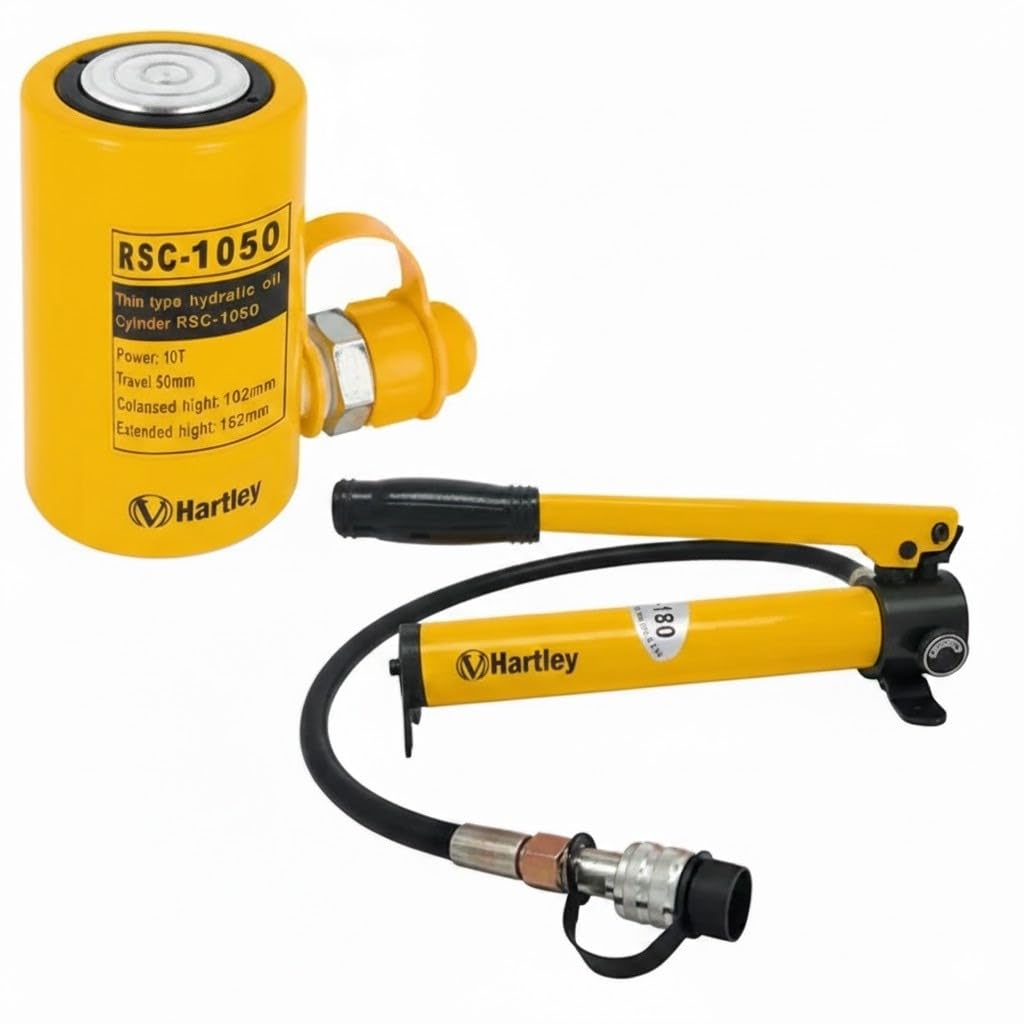 nutronics rsc-1050180 hydraulic cylinders 10t 2inch stroke hydraulic cylinder jack solid with hand pump single acting hydraulic ram cylinder 50mm hydraulic lifting cylinders (10t 2inch)
