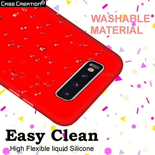 Image of Case Creation Luxurious OG Series for Samsung S10 Case Cover,Anti-Dirty Slim Case Frosted Matte Cute Candy TPU Raised Bezel (Splash of Color) Back Cover for Samsung Galaxy S10 -Wine Red