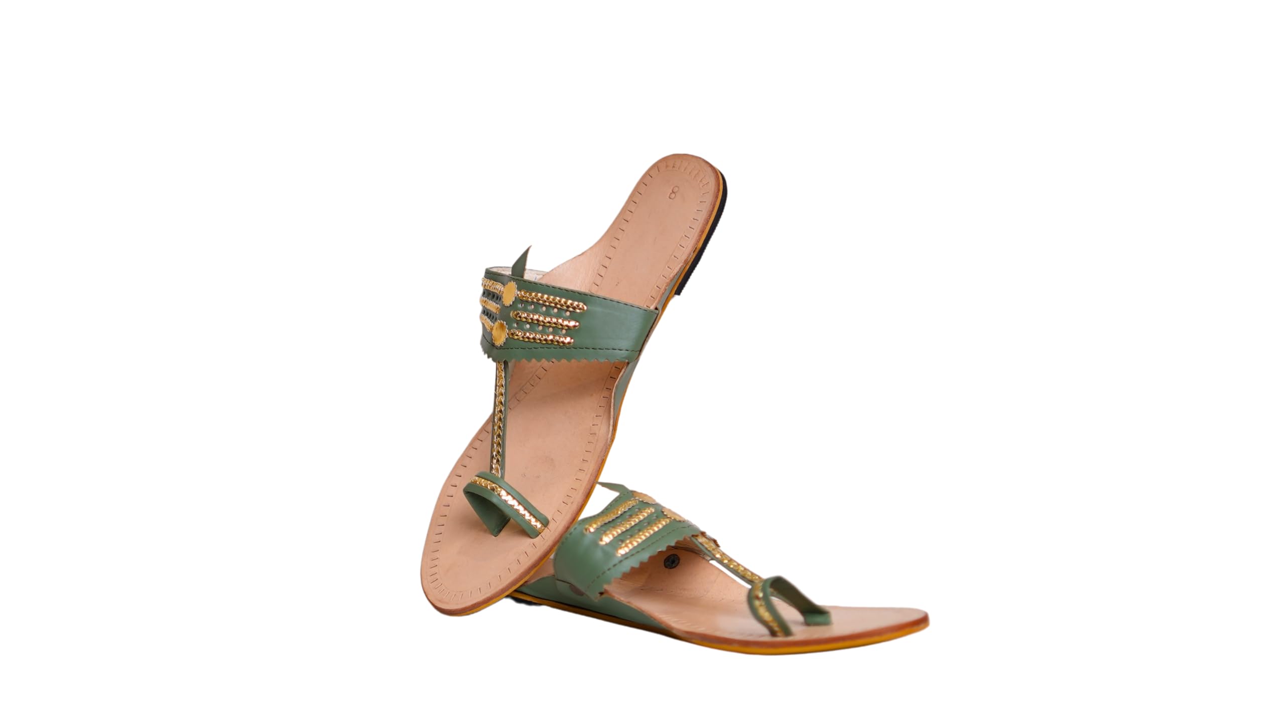 Leather Kolhapuri Chappals for Women - Mina | Stylish & Comfortable | Handmade by Local Artistans | Leather Slipper, Kolhapuri's Chappal for Women-image-5