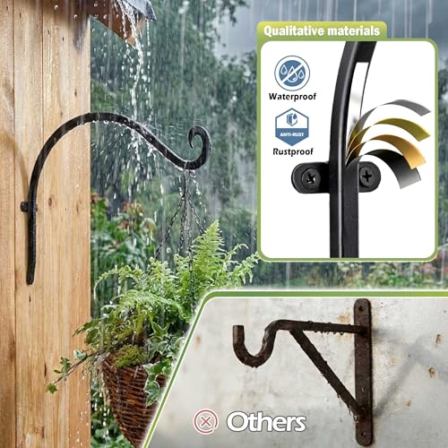 Sturdy 12-Inch Black Bird Feeder Hangers - 2 Pack 3 Sturdy 12-Inch Black Bird Feeder Hangers - 2 Pack - Image 3
