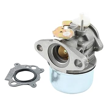 New Carburetor Fit for Briggs & 497586 499059 498170 Engines Lawnmower ket(Silver) -Layfoo