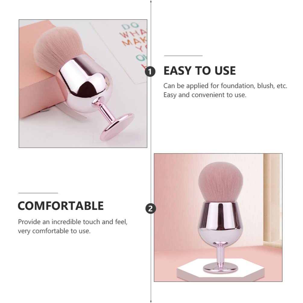 CALLARON Blush Brush Makeup Brush Pink Powder Styling Powder Cosmetics Makeup Brush Makeup Powder Brush Foundation Brush Travel Face Blush Brush Fluffy Alien Miss Fiber Wool