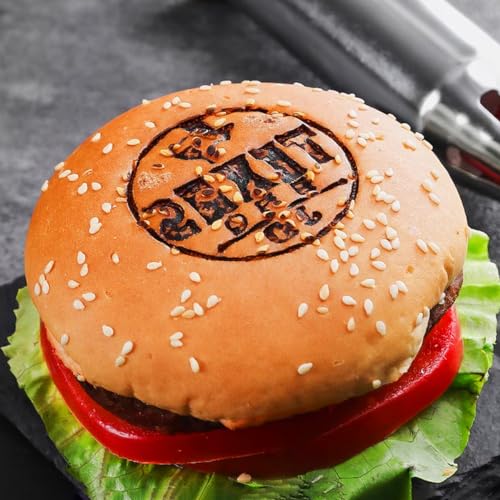 Custom Branding Iron for Burger, Branding Iron for Bread Cake, Meat Branding Iron for Grilling, Branding Iron for Steak Buns, Bakery BBQ Branding Iron, Logo Branding Iron for Food