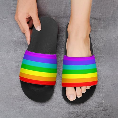 Rainbow Flag Slides Shoes Mans Woman Slide Sandals Non Slip Bath Open Toe Shoe Lightweight Pool Shoes Flat Slides4