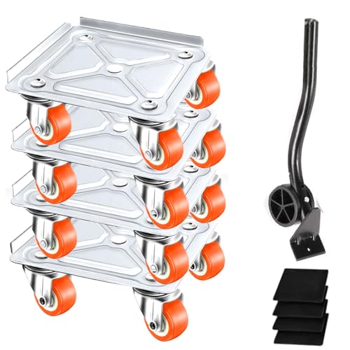 Catálogo de Ruedas para refrigerador comprados en linea. 45 SUPERTRUST Ruedas para Muebles Pesados,Transportador de Muebles,360°Ruedas Giratorias, Carga 600KG, Elevador para Sofá Lavadora y Guardarropas Frigoríficos Piano,Kit de 5 Ruedas...