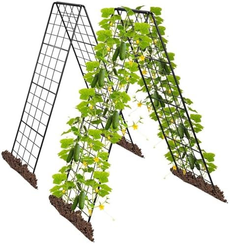 Heavy Duty 2 Pack 50"x17" Adjustable A-Frame Trellis for Climbing...