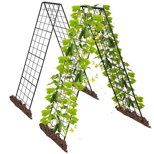 Heavy Duty 2 Pack 50"x17" Adjustable A-Frame Trellis for Climbing...