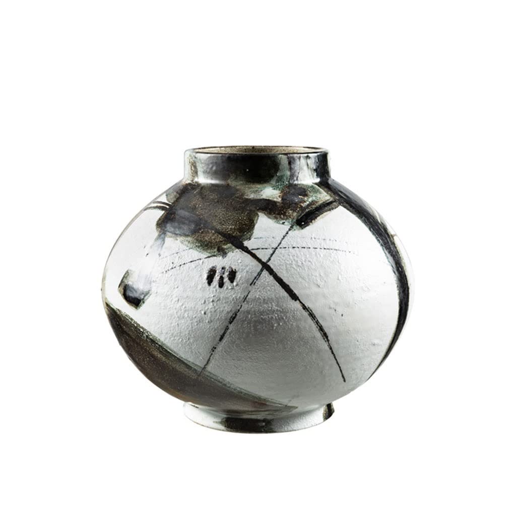 Bzgpmfud One Color Vase Desktop Flower Modern Chinese Ink Ceramic Living Room Study Decoration Dried Table Arranger