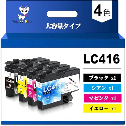 Amazon.co.jp: LC416-4PK Brother ブラザー 用 LC416 大容量 互換