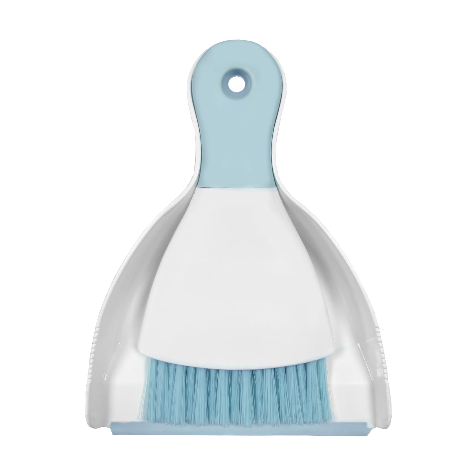 Mini Broom with Dustpan Combo Set Small Dust pan and Brush Set Quick Cleanup Tools for Kitchen Table Keyboards Pets Nest Sofa (Blue)