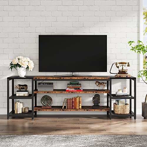 Tribesigns 78 Inch Tv Stand For Tvs Up To 85 Inch, Media Entertainment Center Console Table, Industrial 3-Tier Tv Console Table With Storage Shelves For Living Room, Entertainment Room #TOP7