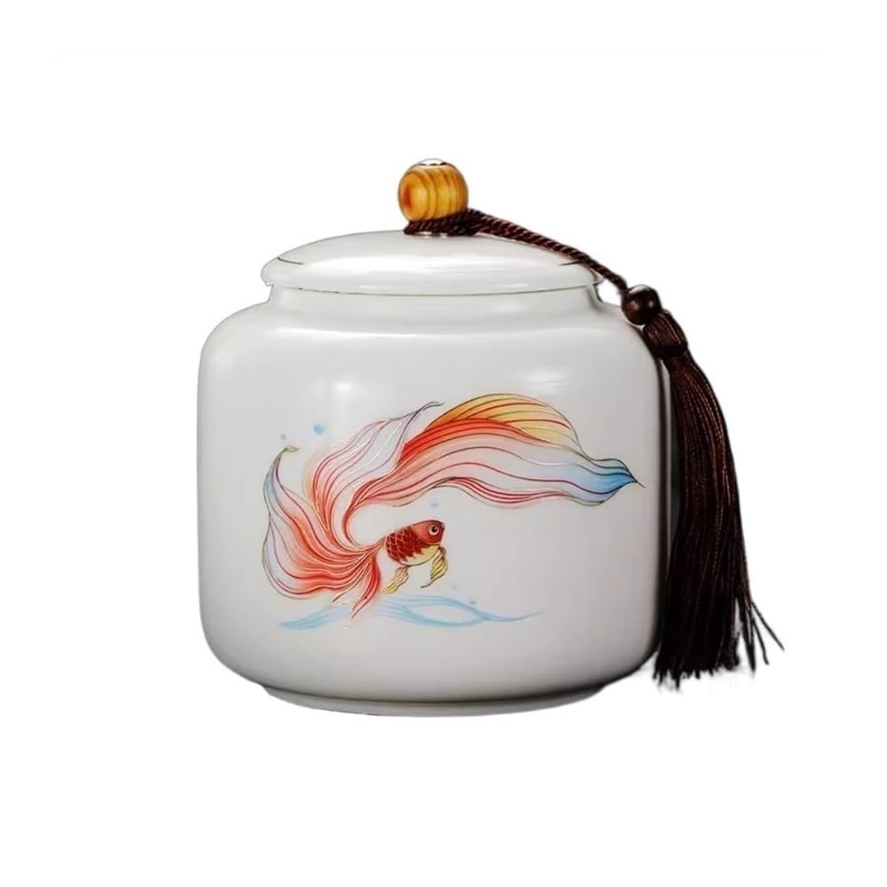 CHENGAIJIAN Tea Canister High-grade Ceramic Tea Canister Light Luxury Sealing Household Multifunctional Empty for Loose Leaf, Coffee