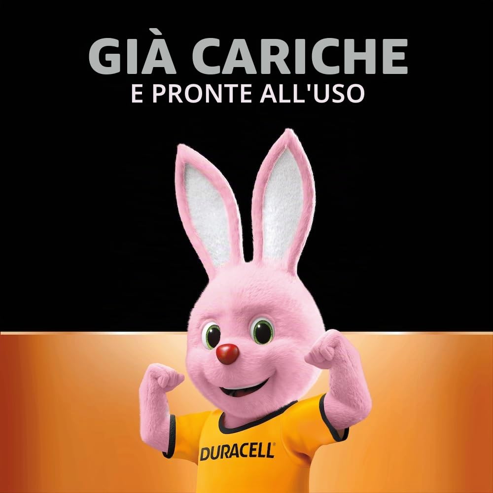 12X Duracell AA Ricaricabile 1300 mAh (3 Blister Da 4 Batterie) 12 Pile Stilo Ricaricabili (HR6/DC1500)