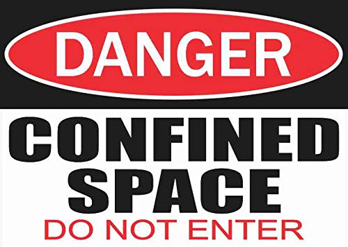 StickerTalk Do Not Enter Confined Space Magnet, 5 inches by 3.5 inches