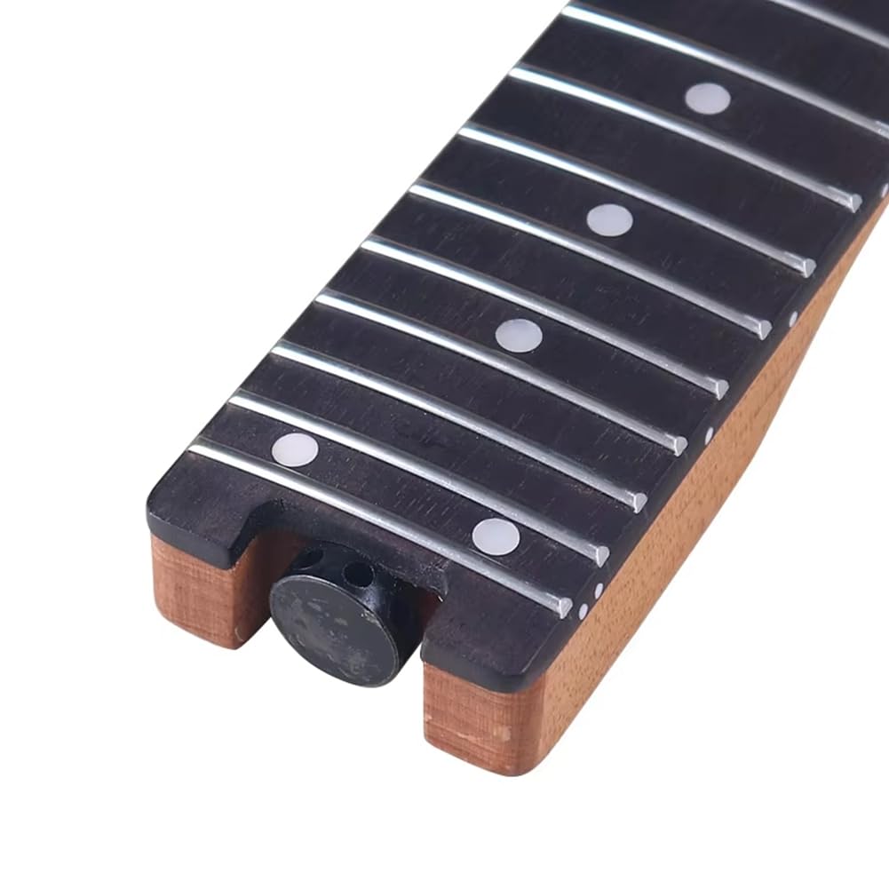 Chitarra da Viaggio Elettrica Manico Headless Acero Canadese Tostato 24 Larghezza 5.6cm Tastiera In Palissandro per 6 Corde