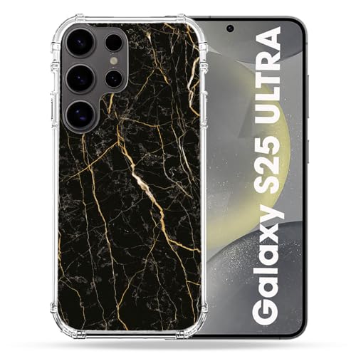 Coque Samsung S25 Ultra Cokitec marbre noir antichoc