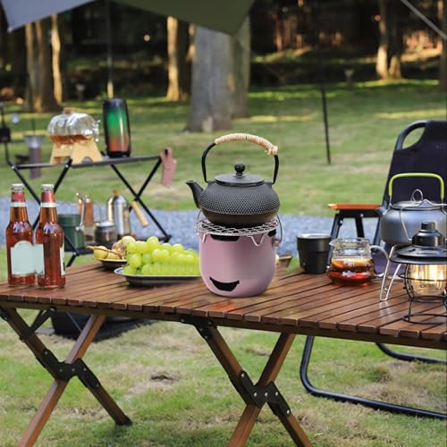 Barbecue en acier robuste à charbon compact pour cuisine de jardin