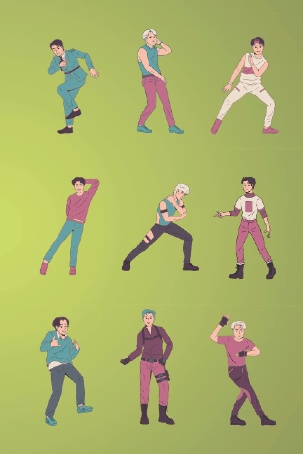 K-POP Boy Group Dance Moves Notebook: 6x9, Matt Paperback,120 Lined Pages, For ALL your writing needs.