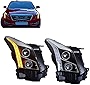 2pcs Headlights fit For 2013-2019 Cadillac ATS Headlight LED Daytime Running Lights With led White & turn yellow