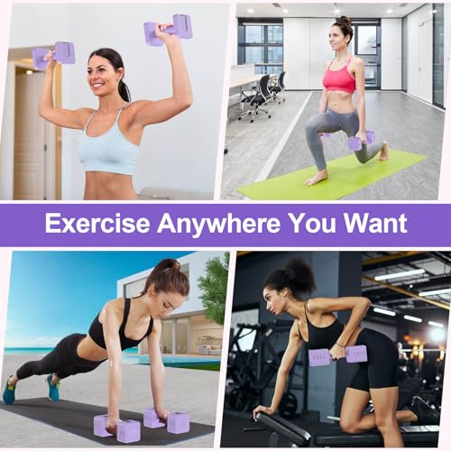 Image of Hezeyferg Adjustable Dumbbells Set for Women /Men Home Gym | 18LBS 22LBS Adjustable Weight Dumbbells, Hand Weights Sets with Mutilple Levels, Full Body Workout