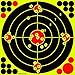 Lipulacer 12x12 inch Splatter Targets, Adhesive Shooting Targets Stickers Bullseye Bright Yellow Splash Effect for Rifles, Airsoft, Pistols, Pellet Guns, BB Guns(50PACK)