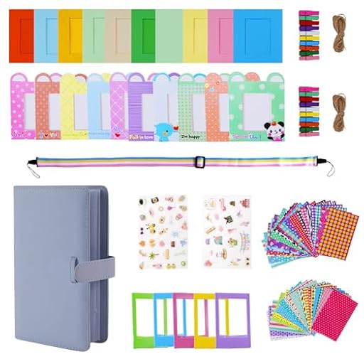 Paquete de accesorios para cámara instantánea compatible con Fujifilm Instax Mini 9, 8, 11, 12, 70, 90, incluye mini álbum de fotos, marcos de película, marcos para colgar en la pared, calcomanías de | Ya disponible en tu tienda friki favorita! En mundofriki.es!