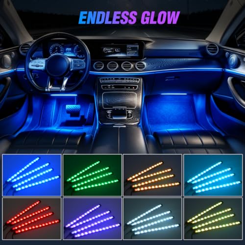 Nilight 4PCS 48LED Car USB Interior Neon Accent Lights RGB Remote Control - Image 4