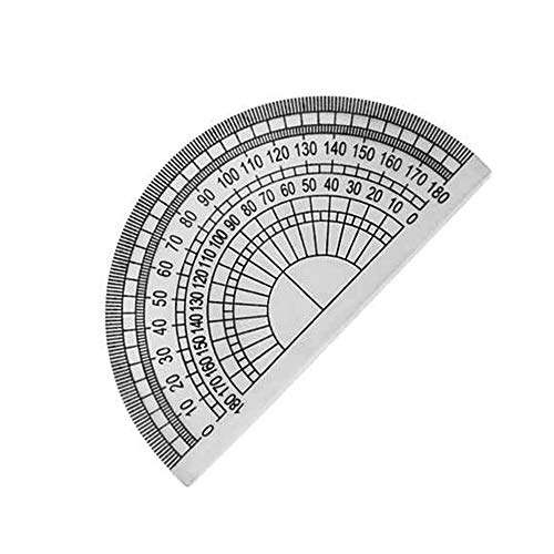 WEKOIL 4 Inch Pack 8 Plastic Protractor Math Protractors 180 Degrees Protractors for Angle Measurement Student School Home Office